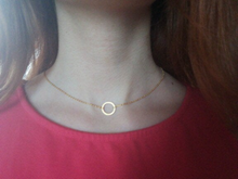 Load image into Gallery viewer, 18K GP Hollow Circle minimalist Necklace