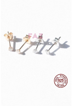 Load image into Gallery viewer, S925 Minimalist Mini Dainty 18K Gold Stud Earrings Bridal Collection