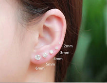 Load image into Gallery viewer, 18K Gold Vermeil FAZ Diamond Stud Earrings