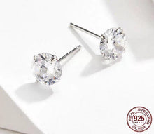 Load image into Gallery viewer, 18K Gold Vermeil FAZ Diamond Bridal Stud Earrings
