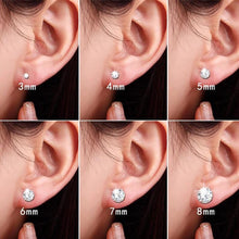 Load image into Gallery viewer, 18K Gold Vermeil FAZ Diamond Bridal Stud Earrings