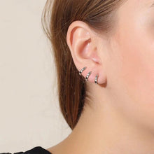 Load image into Gallery viewer, Stainless Steel Daily Huggie Hoop Earrings