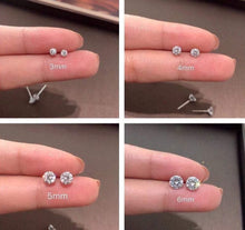 Load image into Gallery viewer, 18K Gold Vermeil FAZ Diamond Stud Earrings