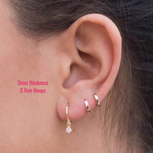 Load image into Gallery viewer, Stainless Steel Daily Huggie Hoop Earrings