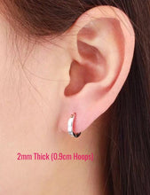 Load image into Gallery viewer, Stainless Steel Daily Huggie Hoop Earrings