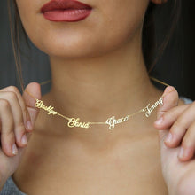 Cargar imagen en el visor de la galería, 18K Custom Multiname Necklace