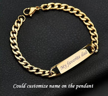 Load image into Gallery viewer, Custom Mens Classic Thick Chain Bracelet
