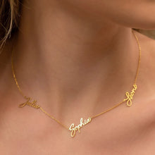 Cargar imagen en el visor de la galería, 18K Custom Multiname Necklace