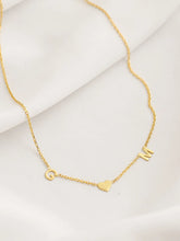 Load image into Gallery viewer, 18K Custom Initial Heart Necklace