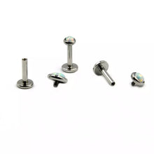 Load image into Gallery viewer, 316L Opal Stud Earrings Lip Nose Labret 16G