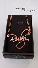 Cargar imagen en el visor de la galería, 18K Script Style Custom Name Necklace