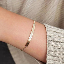 Load image into Gallery viewer, Custom Engraved Thin Bar Child Adult Bracelet