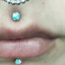 Load image into Gallery viewer, 316L Opal Stud Earrings Lip Nose Labret 16G