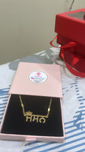 Load image into Gallery viewer, Crown Name Necklace in Any Language