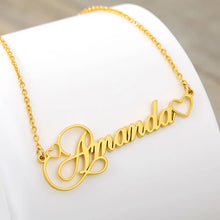 Load image into Gallery viewer, Custom Double Heart Name Necklace