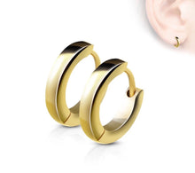 Load image into Gallery viewer, 18K Gold Plated Stainless Steel Hoop Earrings 12mm