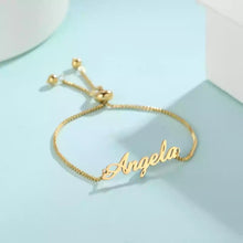 Load image into Gallery viewer, Personalized Name Bracelet- Adjustable Chain