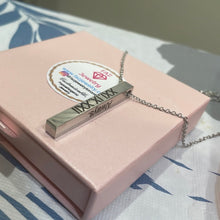 Load image into Gallery viewer, Custom Engraved Bar Necklace (4cm)