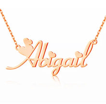 Load image into Gallery viewer, 18K Gold Mini Hearts Name Necklace