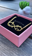 Load image into Gallery viewer, FAZ Custom Heartbeat Infinity Name Necklace Lifetime Warranty
