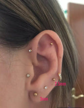 Charger l'image dans la galerie, 316L Surgical Steel Ball Stud Earrings Hypoallergenic
