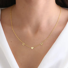 Load image into Gallery viewer, 18K Custom Initial Heart Necklace