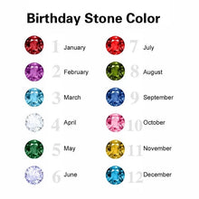 Load image into Gallery viewer, Couple Name Birthstone Necklace 18K