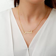 Load image into Gallery viewer, 18K Gold Custom Arabic Name Necklace