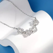 Load image into Gallery viewer, Clover 4 Heart Magnet Charm Necklace