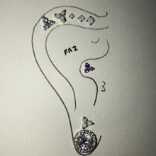 Load image into Gallery viewer, 316L Surgical Steel Opal Labret Ear Nose Lip Stud Earrings