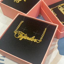 Load image into Gallery viewer, Custom Double Heart Name Necklace