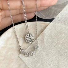 Load image into Gallery viewer, Clover 4 Heart Magnet Charm Necklace