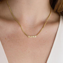 Load image into Gallery viewer, 18K Custom Dainty Capital Name Necklace