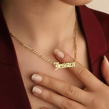 Load image into Gallery viewer, 18K Custom Old English Name Necklace