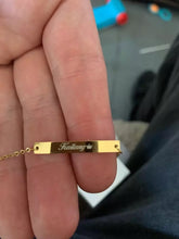 Load image into Gallery viewer, Custom Engraved Thin Bar Child Adult Bracelet