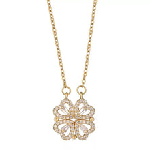 Load image into Gallery viewer, Clover 4 Heart Magnet Charm Necklace