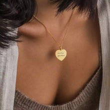 Load image into Gallery viewer, Engraved Heart Pendant Necklace