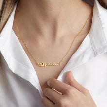 Load image into Gallery viewer, 18K Signature Style Personalized Name Necklace