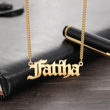 Load image into Gallery viewer, Old English Personalized Name Necklace