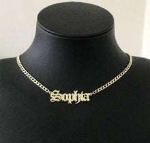 Load image into Gallery viewer, Old English Personalized Name Necklace