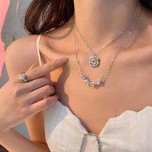 Load image into Gallery viewer, Clover 4 Heart Magnet Charm Necklace
