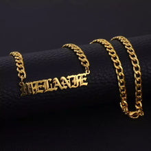 Load image into Gallery viewer, Old English Personalized Name Necklace