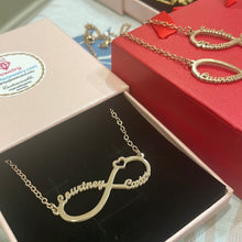 Load image into Gallery viewer, 18K Gold Custom Infinity Name Necklace