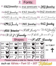 Load image into Gallery viewer, Custom Size Dainty 0.7 inch Name Necklace