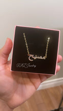 Cargar imagen en el visor de la galería, 18K Diamond Arabic Urdu Farsi Name Necklace