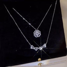 Load image into Gallery viewer, Clover 4 Heart Magnet Charm Necklace
