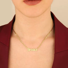 Load image into Gallery viewer, 18K Custom Old English Name Necklace