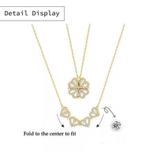 Load image into Gallery viewer, Clover 4 Heart Magnet Charm Necklace