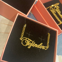 Load image into Gallery viewer, Custom Double Heart Name Necklace