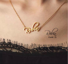 Cargar imagen en el visor de la galería, 18K Script Style Custom Name Necklace